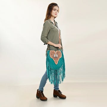 American Darling Cross Body Hand Tooled Genuine Leather Western Women Bag Handbag Purse | Crossbody for Cute Purs